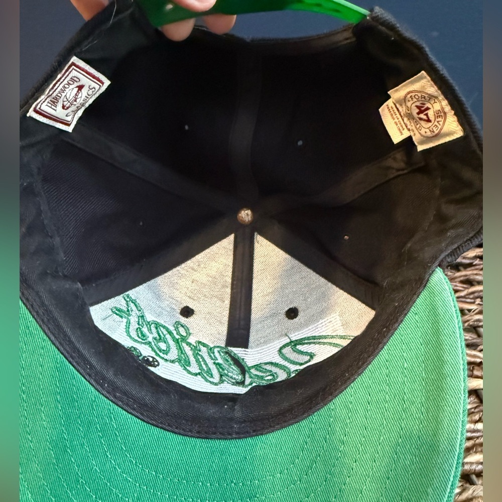 Boston Celtics Harwood Classics Vintage Forty Seven SnapBack Ball Cap Hat - Picture 4 of 6